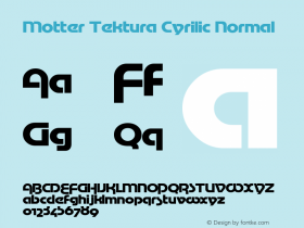 Motter Tektura Cyrilic Normal 1.0 Mon Oct 18 14:10:20 1993图片样张