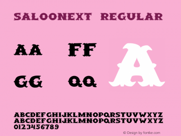 SaloonExt Regular 001.001 Font Sample