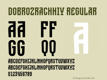 Dobrozrachniy Regular Version 1.000 Font Sample