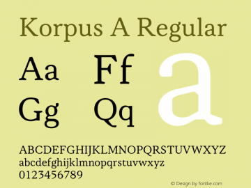Korpus A Regular Version 2.005 2012图片样张