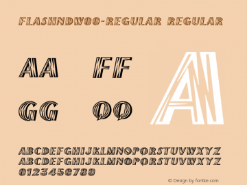 FlashNDW00-Regular Regular Version 1.00 Font Sample