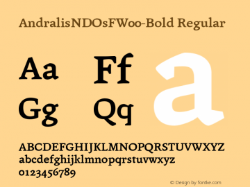 AndralisNDOsFW00-Bold Regular Version 1.11 Font Sample