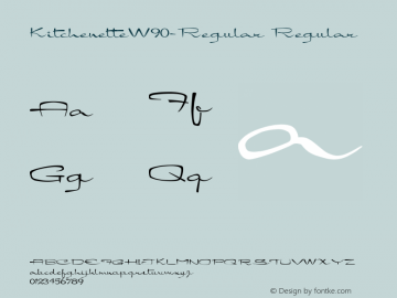 KitchenetteW90-Regular Regular Version 1.10 Font Sample