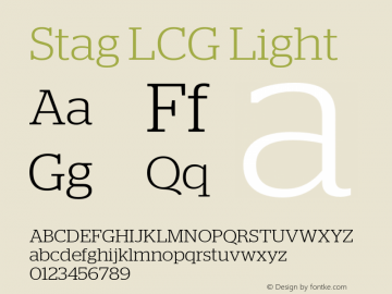 Stag LCG Light Version 2.100; 2015 Latin, Greek, and Cyrillic图片样张