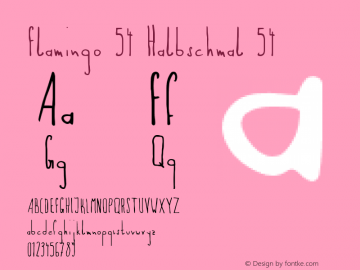 Flamingo 54 Halbschmal 54 Version 1.0 Font Sample