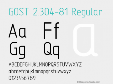 GOST 2.304-81 Regular Version 0.7.2-rc.4 Font Sample