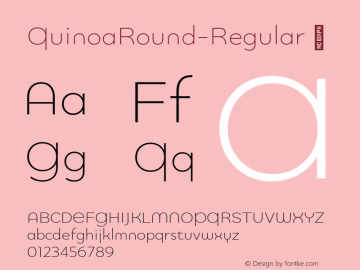 QuinoaRound-Regular ☞ Version 1.003;PS 001.003;hotconv 1.0.88;makeotf.lib2.5.64775;com.myfonts.easy.catharsis-fonts.quinoa.round-regular.wfkit2.version.4BCJ图片样张