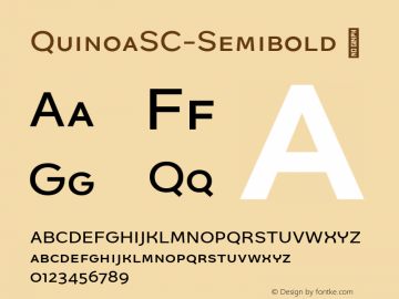 QuinoaSC-Semibold ☞ Version 1.003;PS 001.003;hotconv 1.0.88;makeotf.lib2.5.64775;com.myfonts.easy.catharsis-fonts.quinoa.sc-semibold.wfkit2.version.4BCN Font Sample