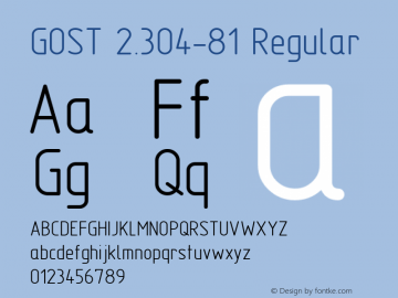 GOST 2.304-81 Regular Version 0.7.3 Font Sample