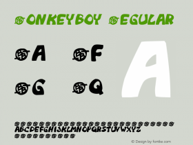 Monkeyboy Regular Version 1.0 Font Sample