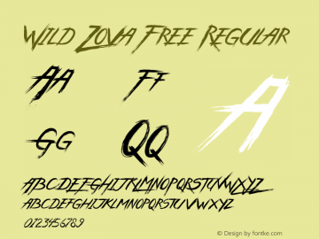 Wild Zova Free Regular Version 1.000 Font Sample