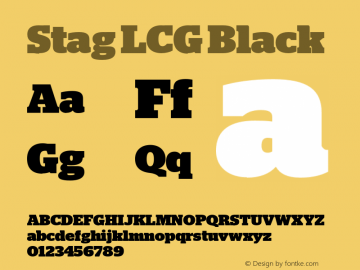 Stag LCG Black Version 2.100; 2015 Latin, Greek, and Cyrillic Font Sample