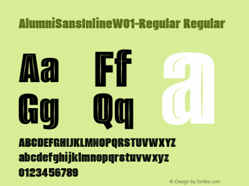 AlumniSansInlineW01-Regular Regular Version 1.00 Font Sample