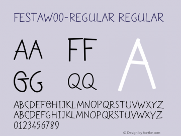 FestaW00-Regular Regular Version 1.00 Font Sample