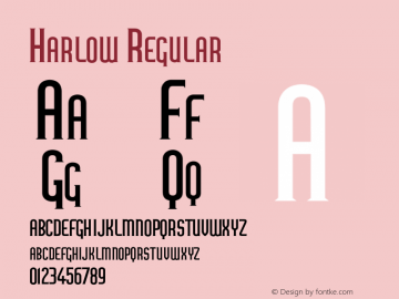 Harlow Regular 001.000 Font Sample