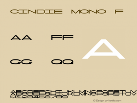 Cindie Mono F Version 1.000 Font Sample