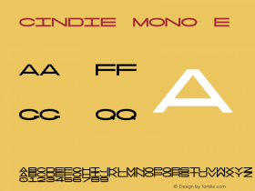 Cindie Mono E Version 1.000 Font Sample
