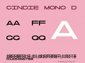 Cindie Mono D Version 1.000 Font Sample