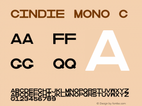 Cindie Mono C Version 1.000 Font Sample