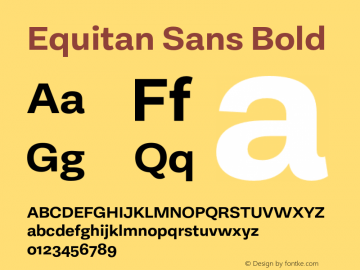 Equitan Sans Bold Version 1.100; 2016图片样张