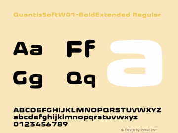 QuantisSoftW01-BoldExtended Regular Version 1.00 Font Sample