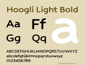 Hoogli Light Bold Version 1.00 b003 BETA图片样张