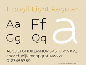 Hoogli Light Regular Version 1.00 b004图片样张