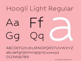 Hoogli Light Regular Version 1.00 b005图片样张