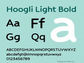 Hoogli Light Bold Version 1.00 b005图片样张