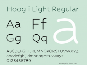 Hoogli Light Regular Version 1.00 b003 BETA图片样张