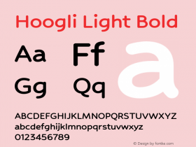 Hoogli Light Bold Version 1.00 b006图片样张