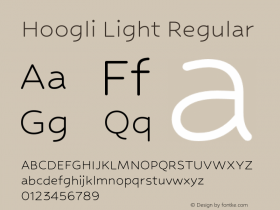 Hoogli Light Regular Version 1.00 b001 BETA图片样张