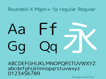Rounded-X Mgen+ 1p regular Regular Version 1.059.20150116图片样张