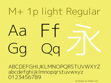 M+ 1p light Regular Version 1.059图片样张