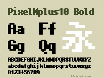 PixelMplus10 Bold Version 2013.0602 Font Sample