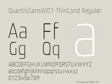 QuantisSansW01-ThinCond Regular Version 1.00图片样张