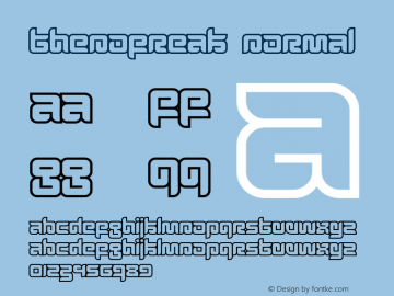 Thenofreak Normal Version 1.000 Font Sample