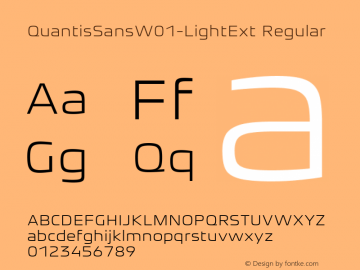 QuantisSansW01-LightExt Regular Version 1.00图片样张