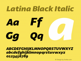 Latina Black Italic Version 1.022图片样张