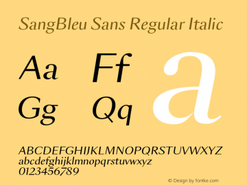 SangBleu Sans Regular Italic Version 2.011图片样张