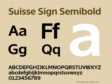 Suisse Sign Semibold Version 2.100图片样张