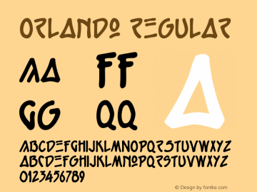 Orlando Regular v2001.09.10 Font Sample