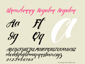 Strawberry Regular Regular Version 1.000 Font Sample