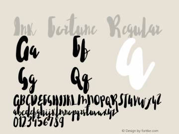 Ink Fortune Regular Version 1.000;PS 001.000;hotconv 1.0.88;makeotf.lib2.5.64775 Font Sample