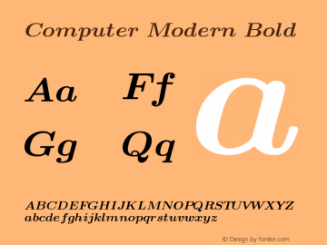 Computer Modern Bold Version 003.002 图片样张