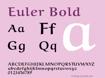 Euler Bold Version 003.003 图片样张