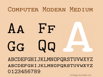Computer Modern Medium Version 003.002 图片样张
