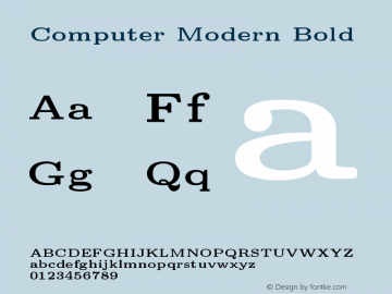 Computer Modern Bold Version 003.002 图片样张