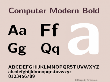 Computer Modern Bold Version 003.002 图片样张