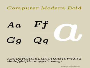 Computer Modern Bold Version 003.002  Font Sample